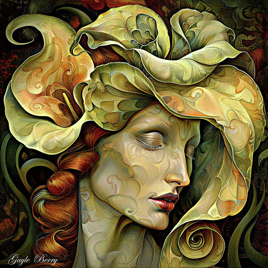Woman Mixed Media - Calla Beauty by Gayle Berry