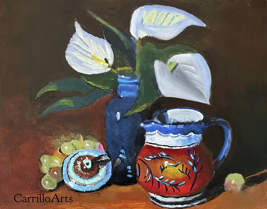 Calla Lilies and Things Painting by Ruben Carrillo