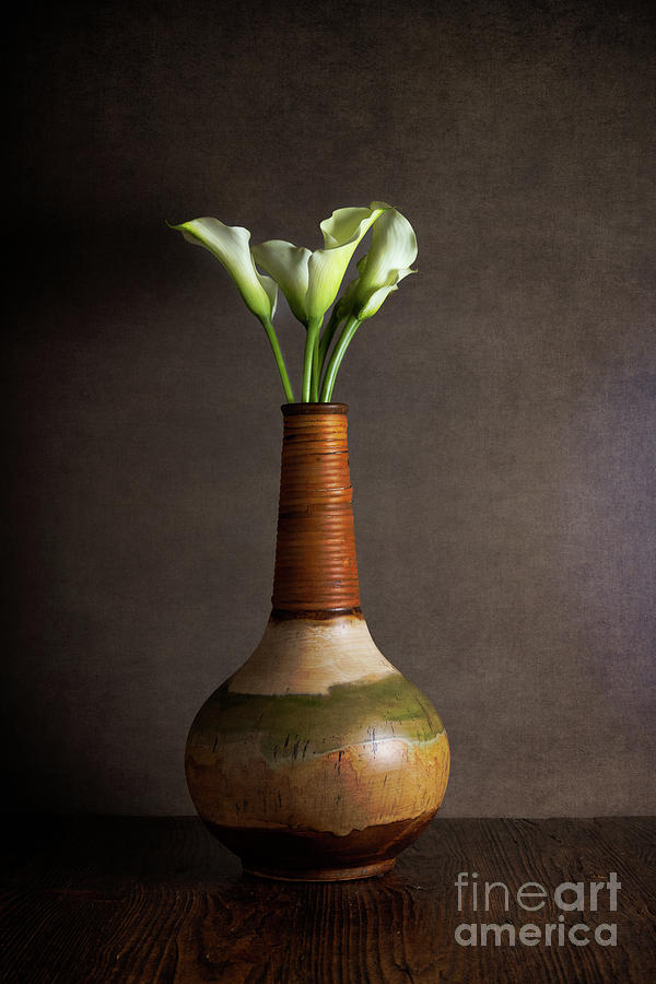 Calla Lilies and Vase Photograph by Patti Schulze