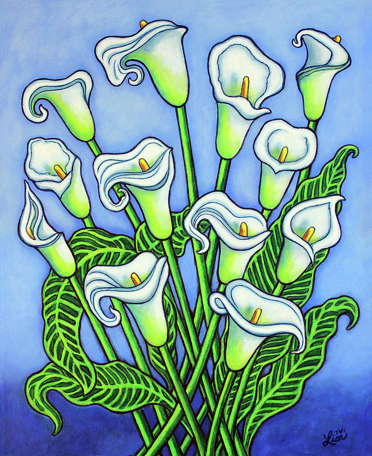 Calla Lily Dreaming Painting by Lisa Lorenz