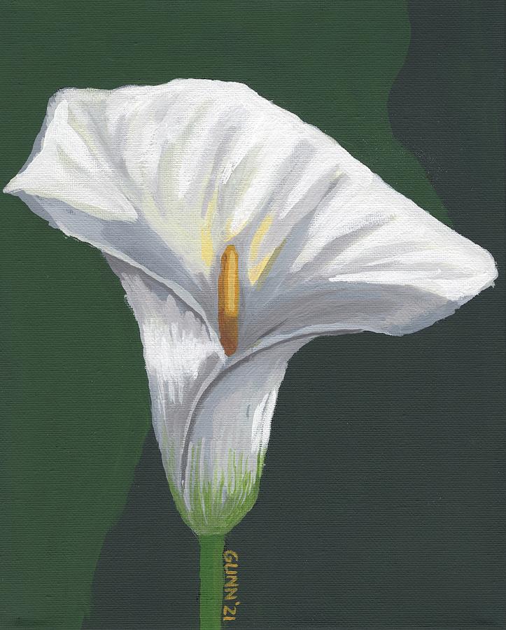Calla Lily Painting by Katrina Gunn