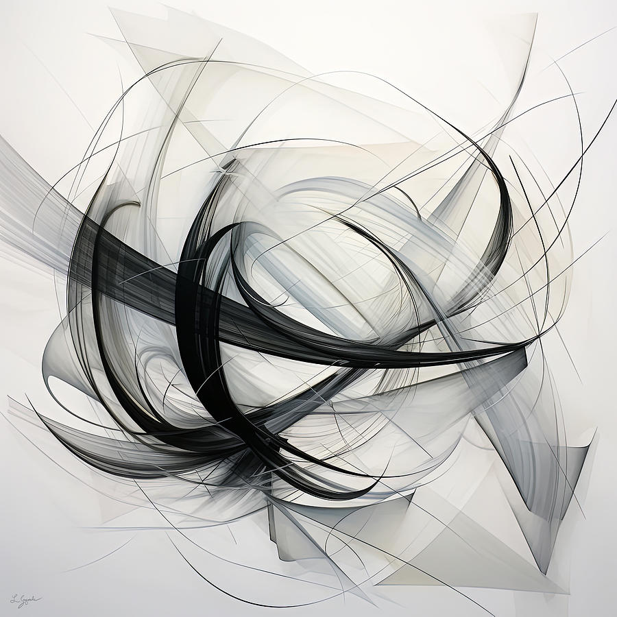 Calligraphy Abstract Art Painting by Lourry Legarde
