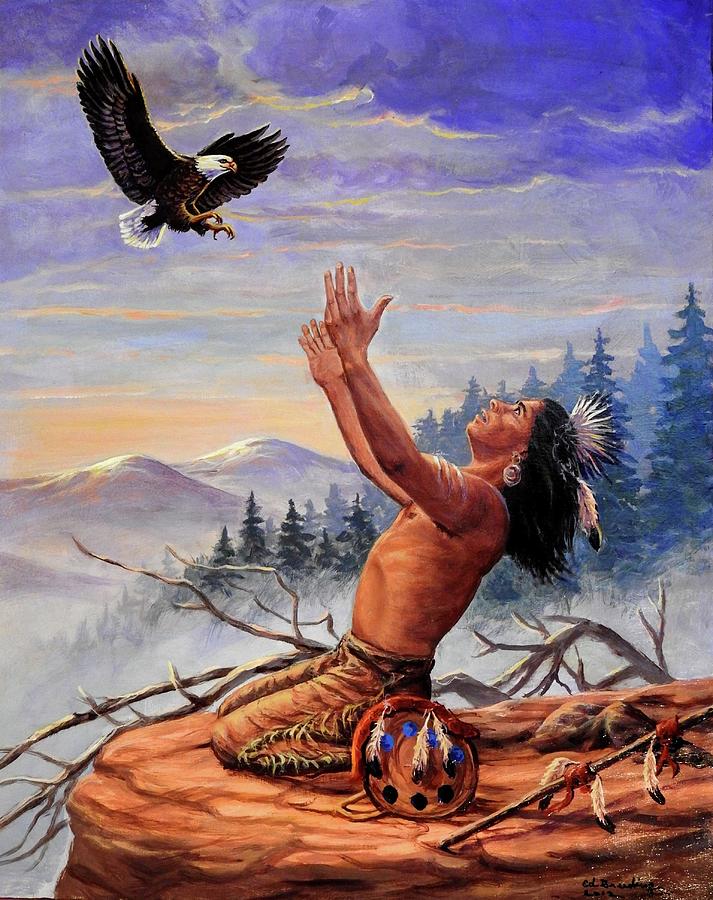 Calling Great Spirit Painting by Ed Breeding