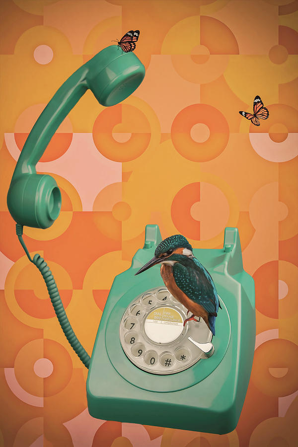 Calling you, orange and blue Digital Art by Marjolein Van Middelkoop