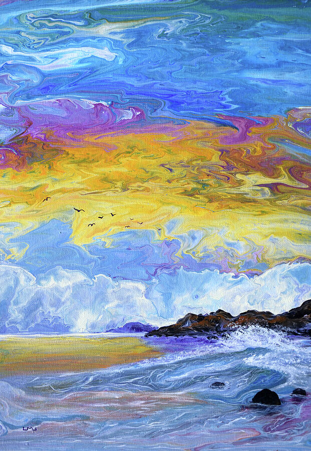 Calm and Turbulence Painting by Laura Iverson Calm and Turbulence Painting by Laura Iverson