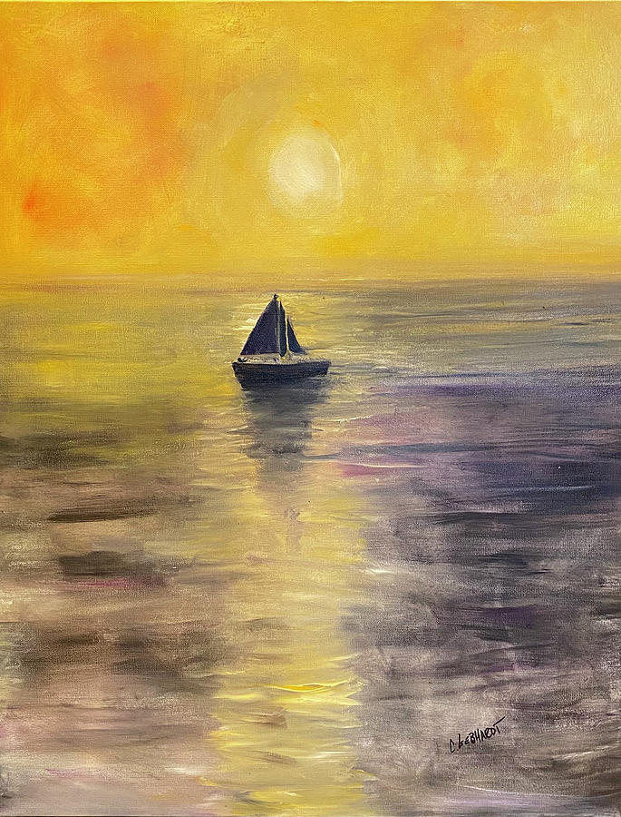 Calm at sea Painting by Chuck Gebhardt