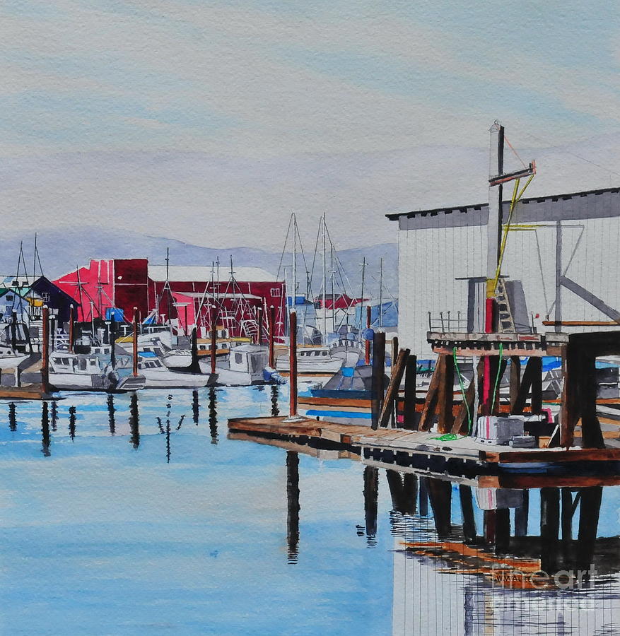 Calm Harbor Painting by John W Walker