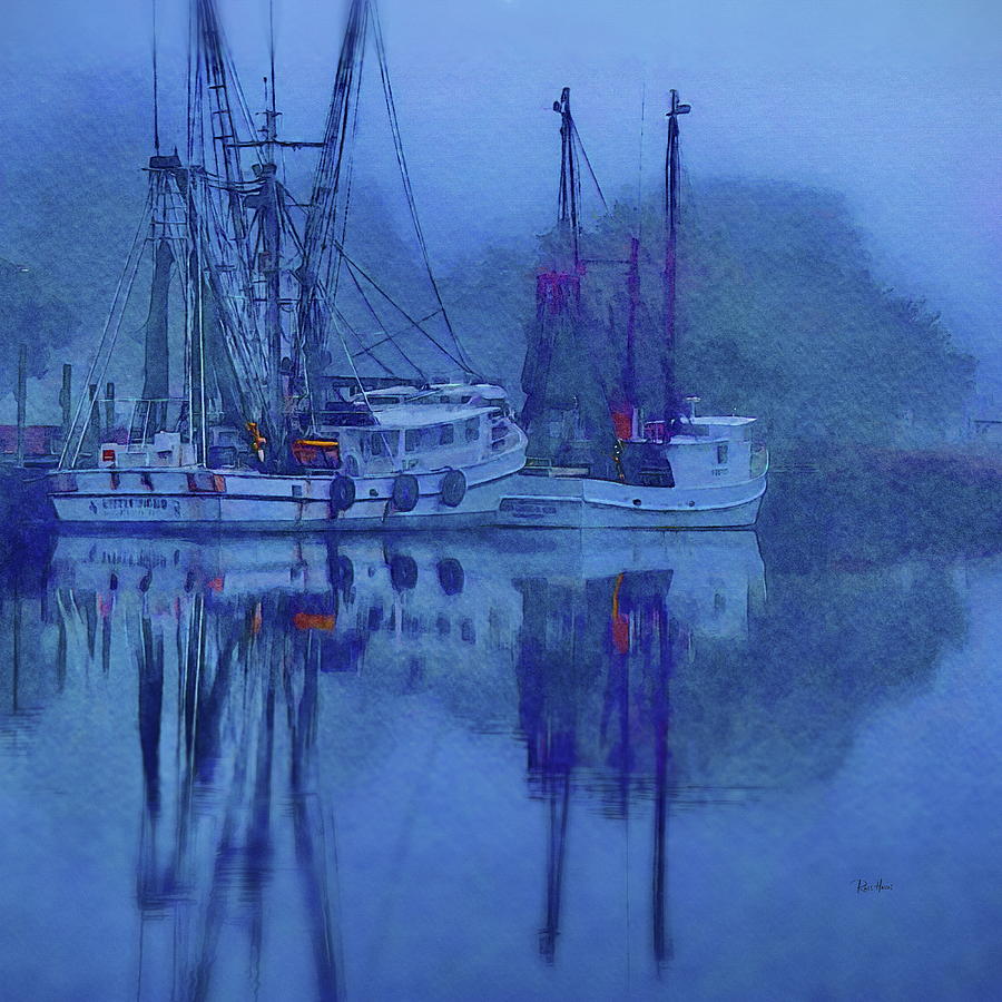 Calm Harbor Morning Painting