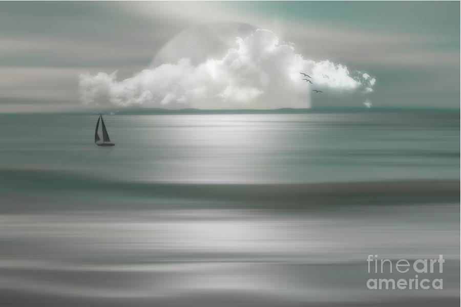 Calm Night Sailing Digital Art