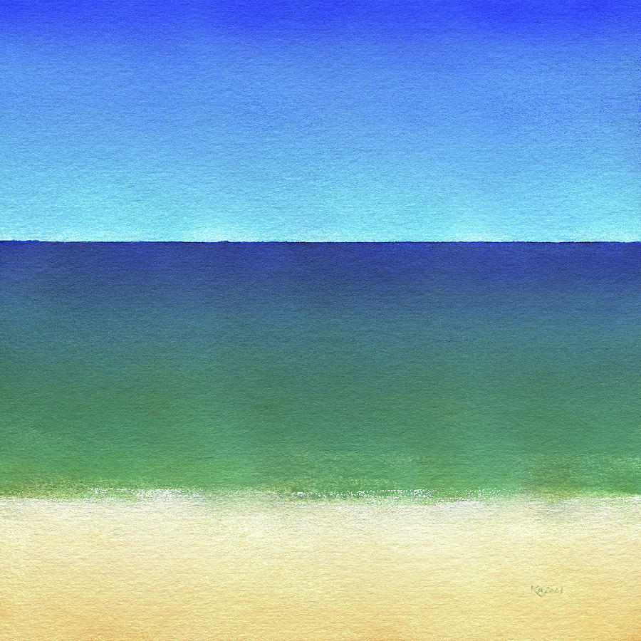 Calm sea Painting by Karen Kaspar
