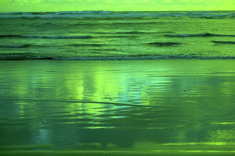 Calm Seas And Golden Water Photograph