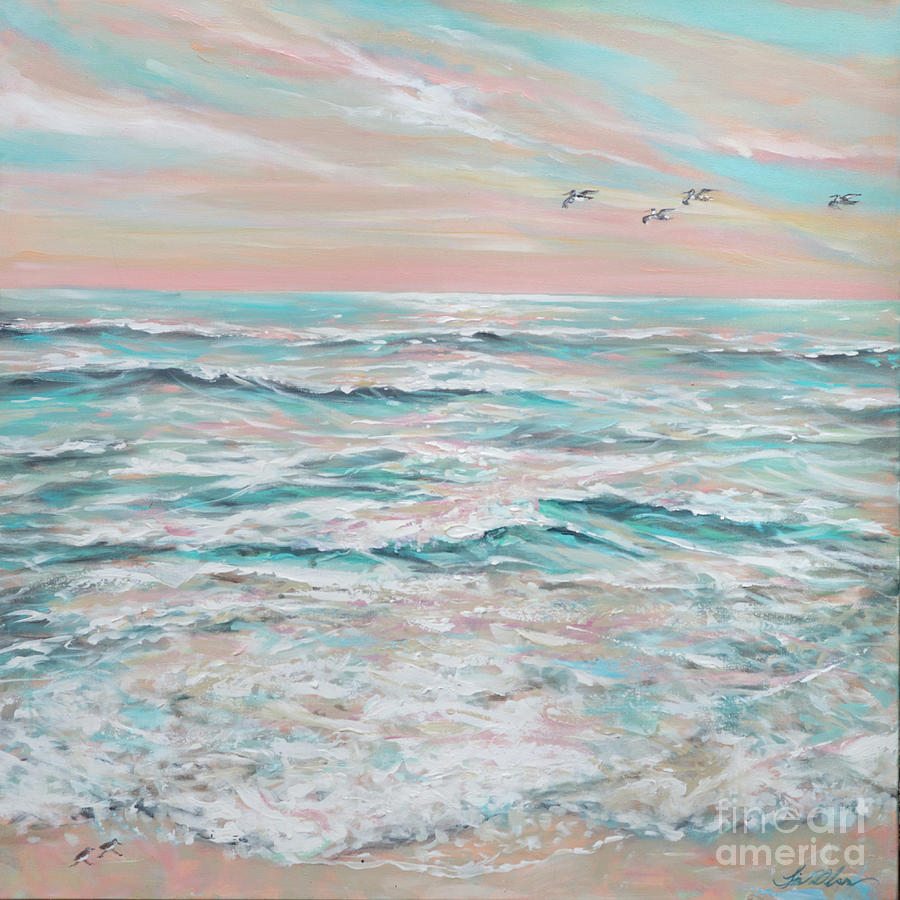 Calm Seas Painting by Linda Olsen