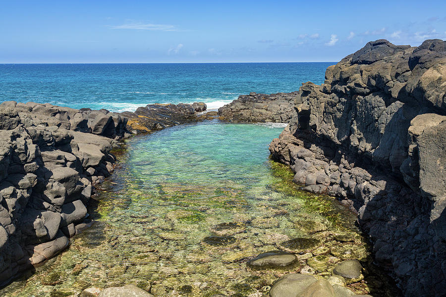 Calm swimming pool at Queens Bath Princeville Kauai Photograph by ...