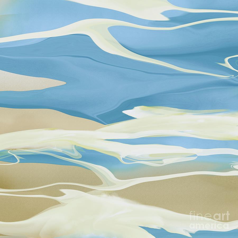 Calming Blue Waves Digital Art