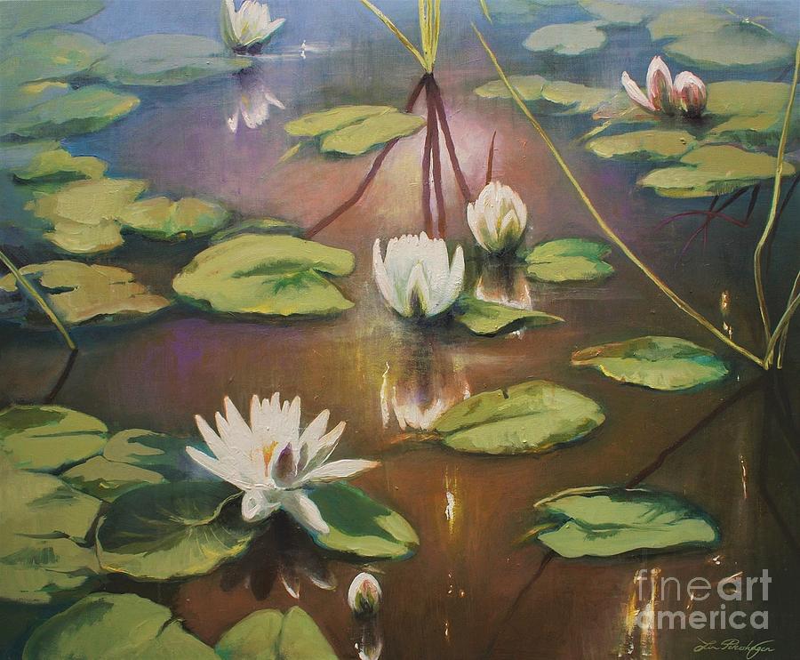 Calming Pond Painting by Lin Petershagen