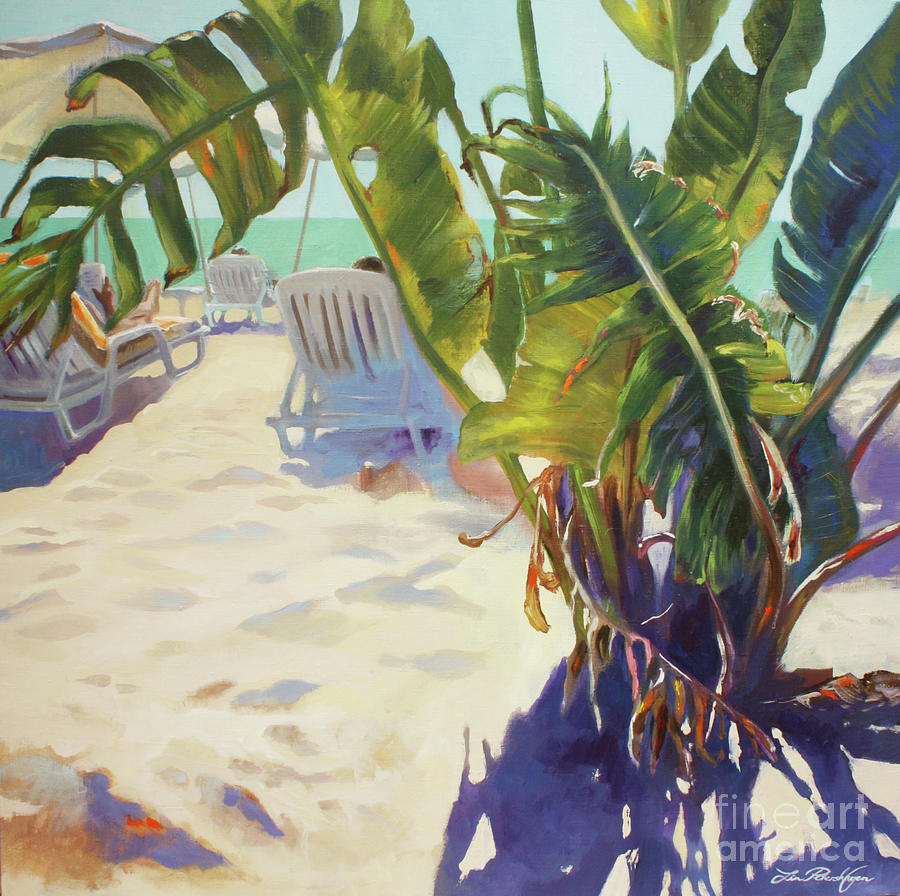 Calming Summer in Cannes Painting by Lin Petershagen