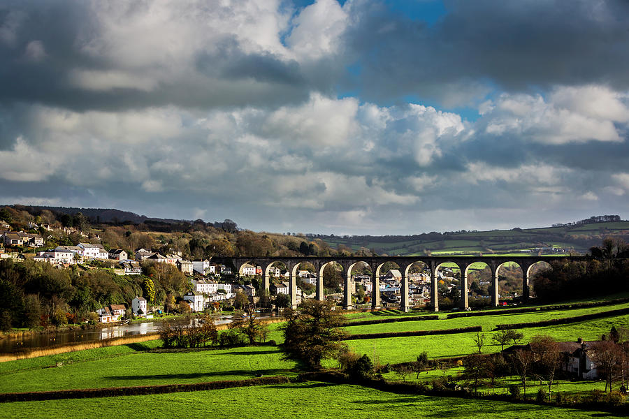 Calstock and Viaduct Photograph by Maggie Mccall
