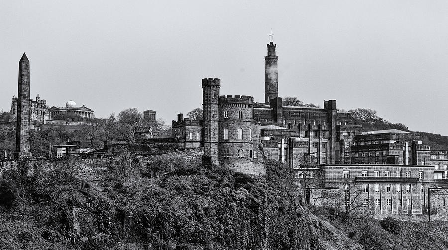 Calton Hill Edinburgh Monochrome Photograph by Jeff Townsend