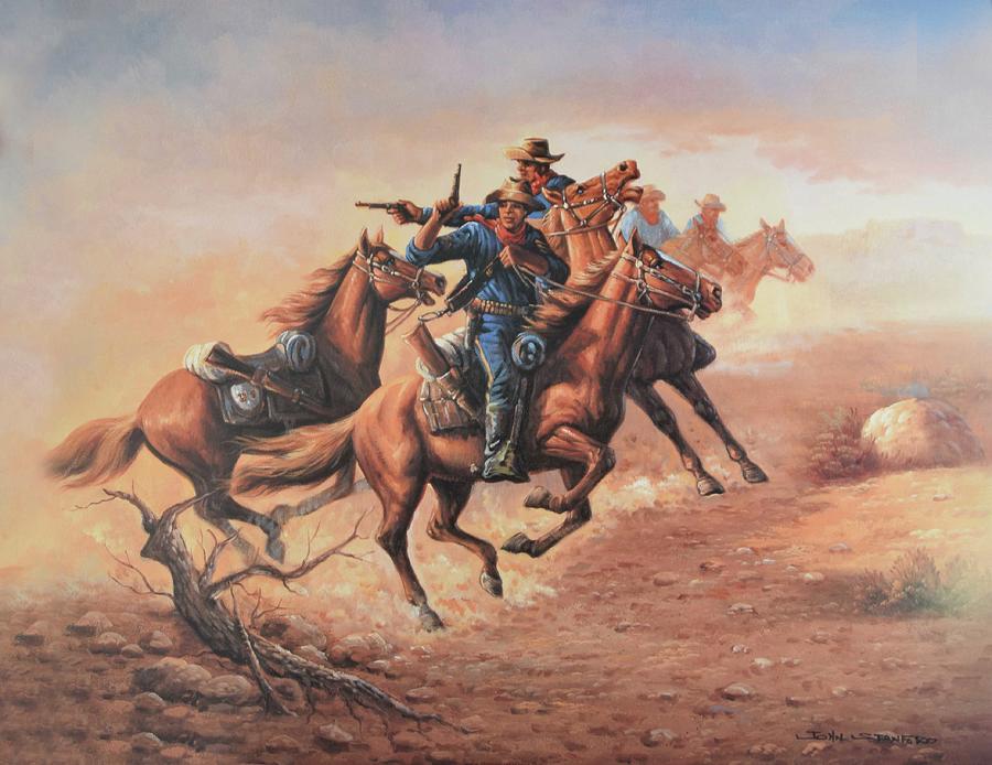 Calvary Shoot Out Painting by John Stanford