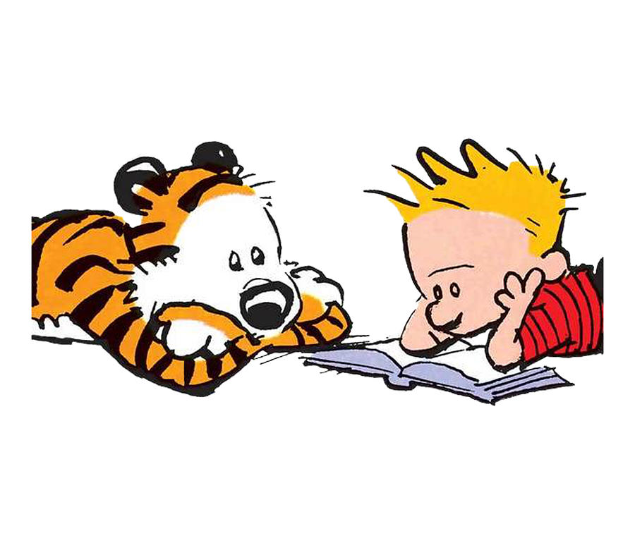 Calvin and Hobbes a Reading Book Digital Art by Dina Resty | Fine Art ...