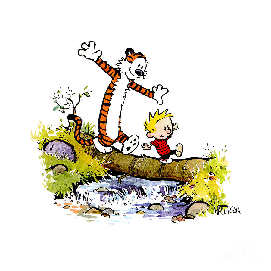 Calvin And Hobbes Adventure Digital Art by Wilfred A Petersen