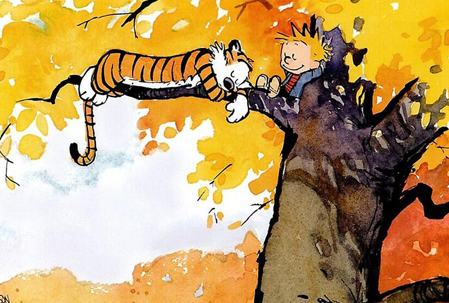 Calvin And Hobbes Bill Watterson Canvas Digital Art by Mendes STORE ...