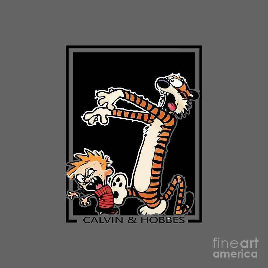 Calvin And Hobbes Drawing by Choi Youngdo | Pixels