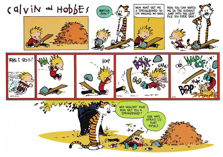 Calvin And Hobbes Comic Digital Art By Mathew D Jensen Pixels