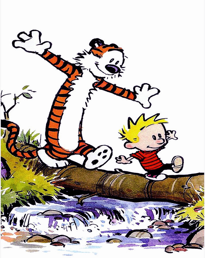 Calvin And Hobbes Cross The River Digital Art by Berkah Design | Pixels