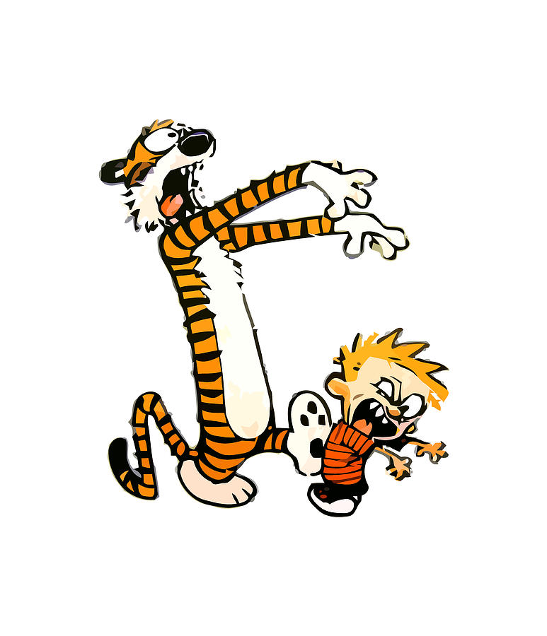 Calvin And Hobbes Digital Art by Jennifer J Garcia - Pixels