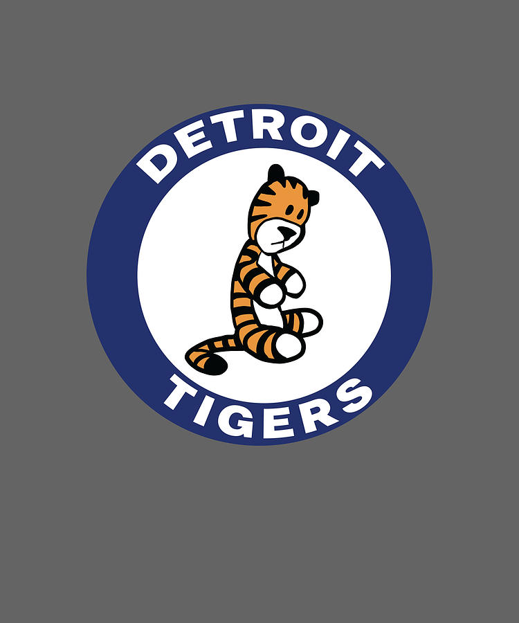 Calvin and Hobbes Parody Detroit Tigers girl Painting by Donna Joe | Pixels