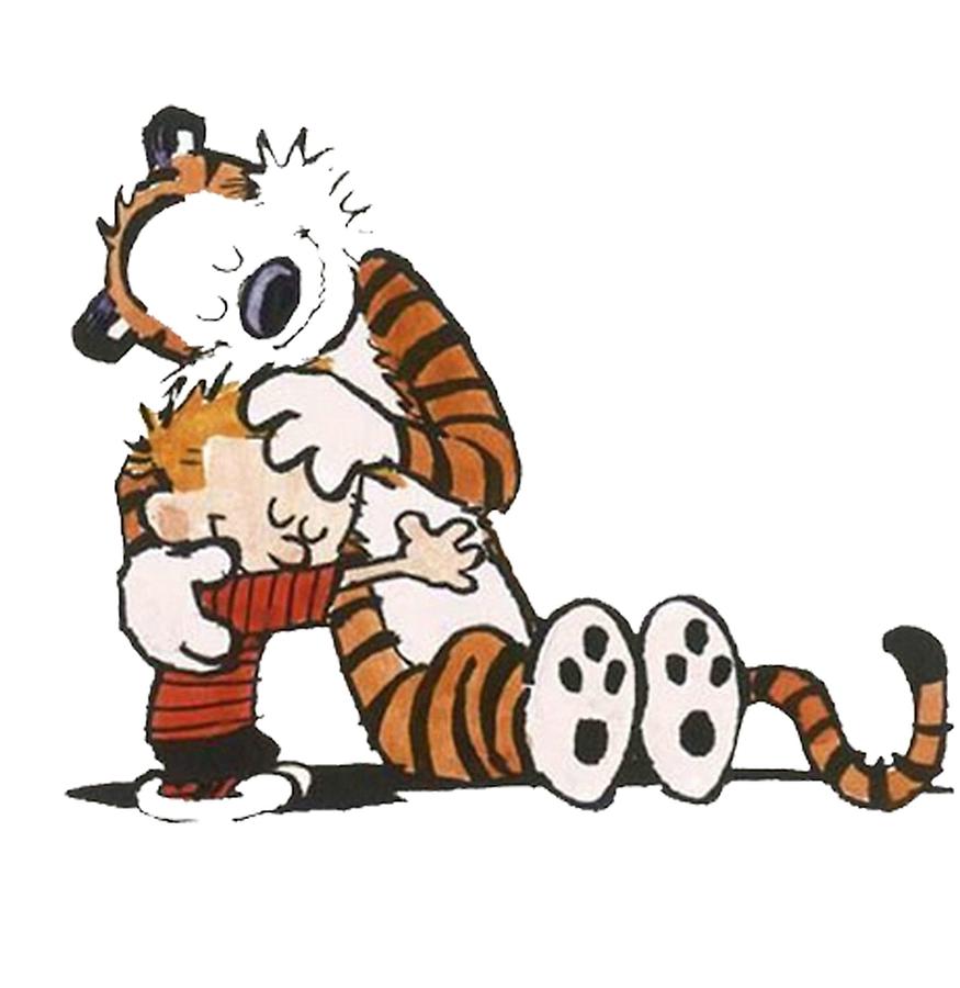 Calvin Hug The Hobbes Digital Art by William Stratton