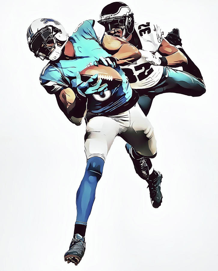 Detroit Lions Calvin Johnson 3 Poster by Joe Hamilton - Fine Art