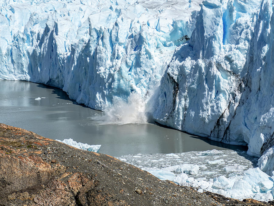 Calving Perito Moreno Glacier Photograph by Deidre Elzer-Lento