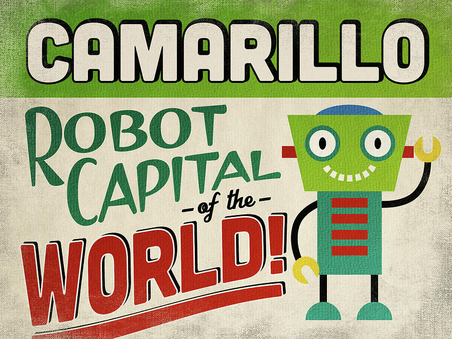 Camarillo California Robot Capital Digital Art by Flo Karp