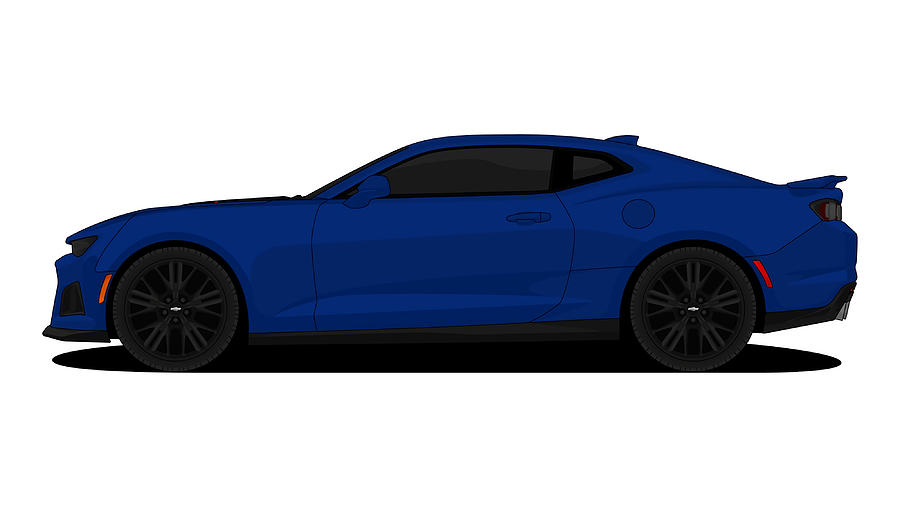 Camaro Zl1 RIVERSIDE BLUE Poster Painting by Heather Harris | Fine Art ...