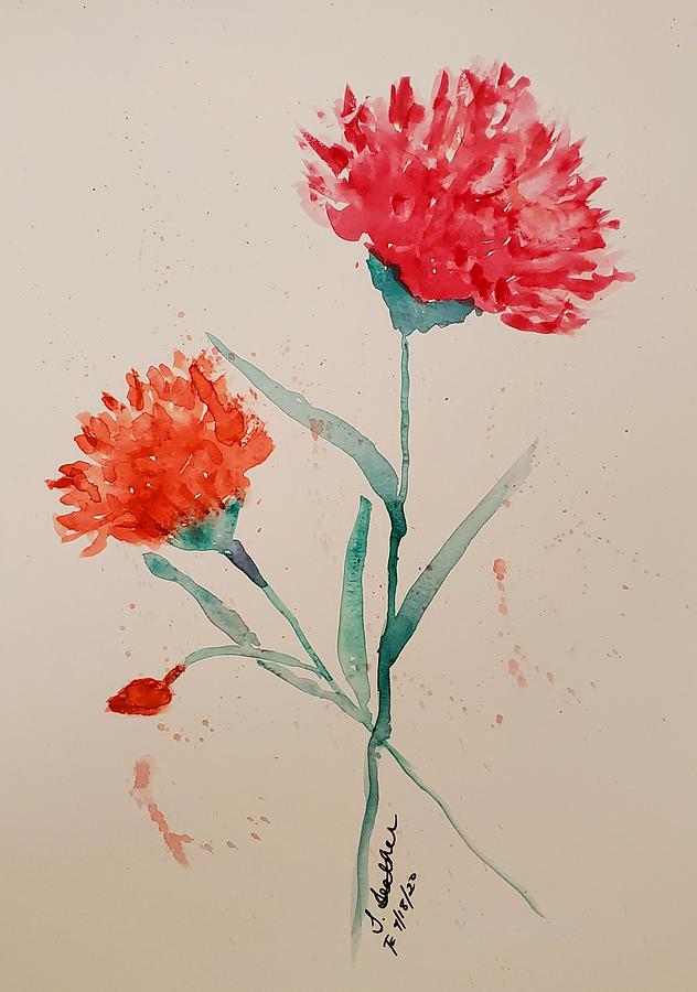 Carnations for Amber Painting by Terry Feather - Fine Art America