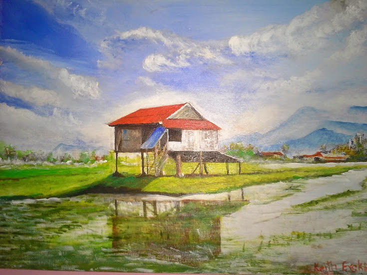 Cambodian Landscape Painting