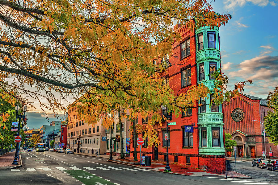  Cambridge  Architecture Along Massachusetts Avenue In The 