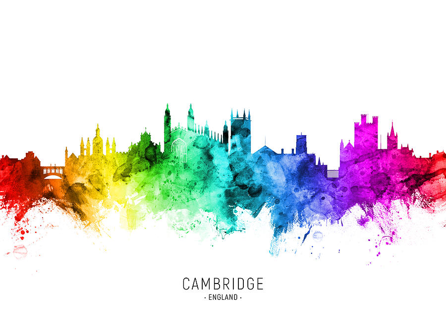 Cambridge England Skyline #41 Digital Art by Michael Tompsett