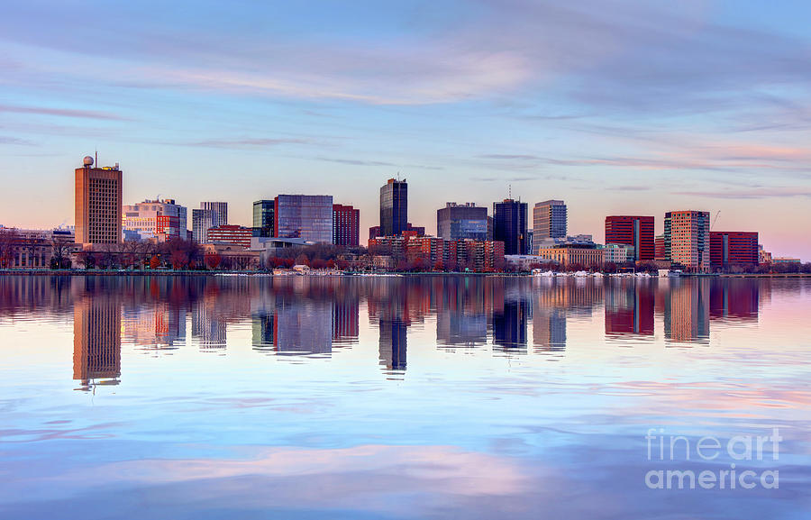 Cambridge Skyline Reflection On The Charles River Photograph By Denis ...