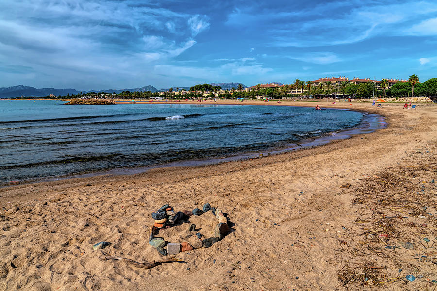 Cambrils beach Platja de la Llosa Costa Dorada Catalonia Spain one of ...