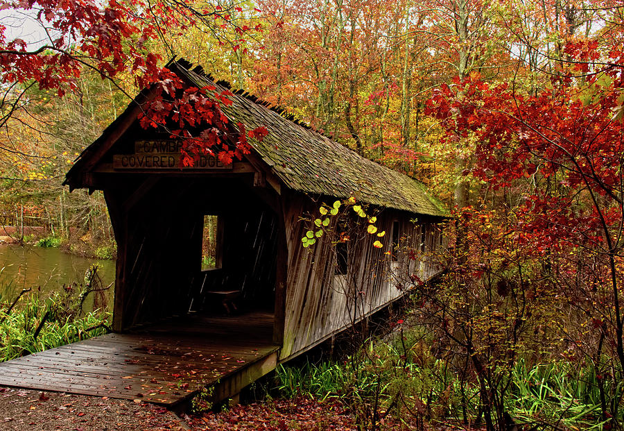 Cambron covered Bridge Photograph by Charley Carter