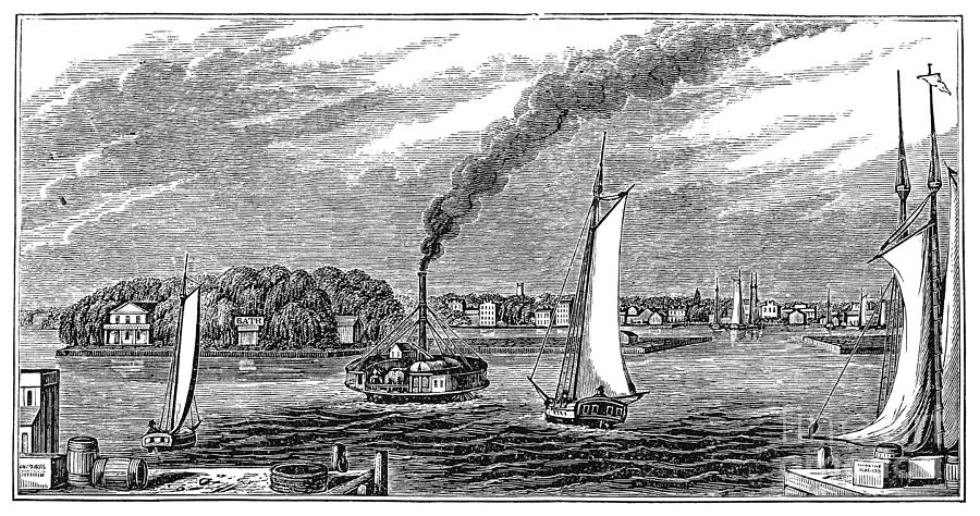 Camden, New Jersey, 1844 Drawing by Granger