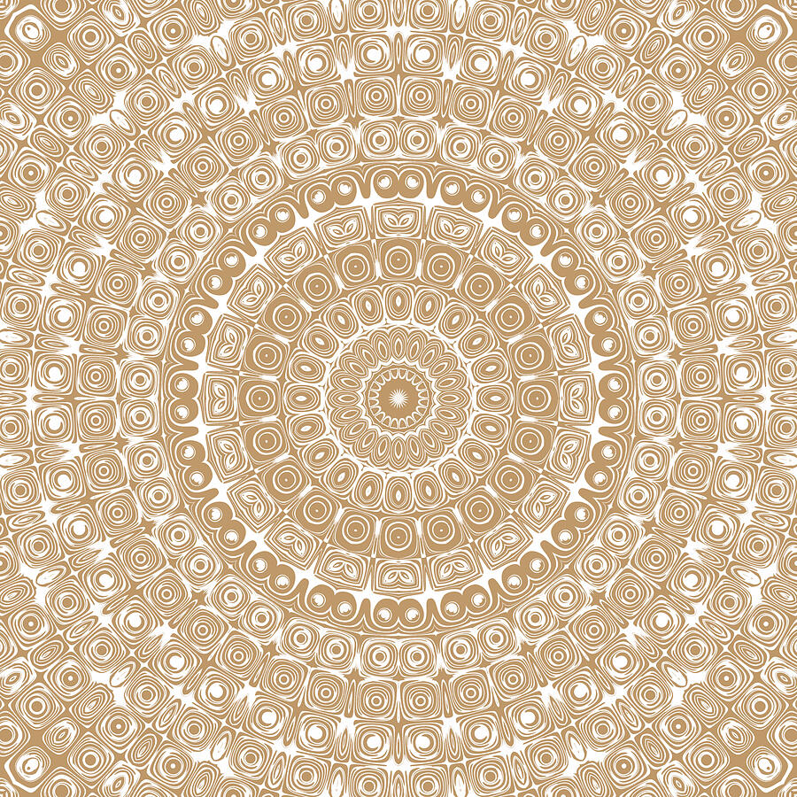 Camel Mandala Kaleidoscope Medallion Flower Digital Art by Mercury McCutcheon