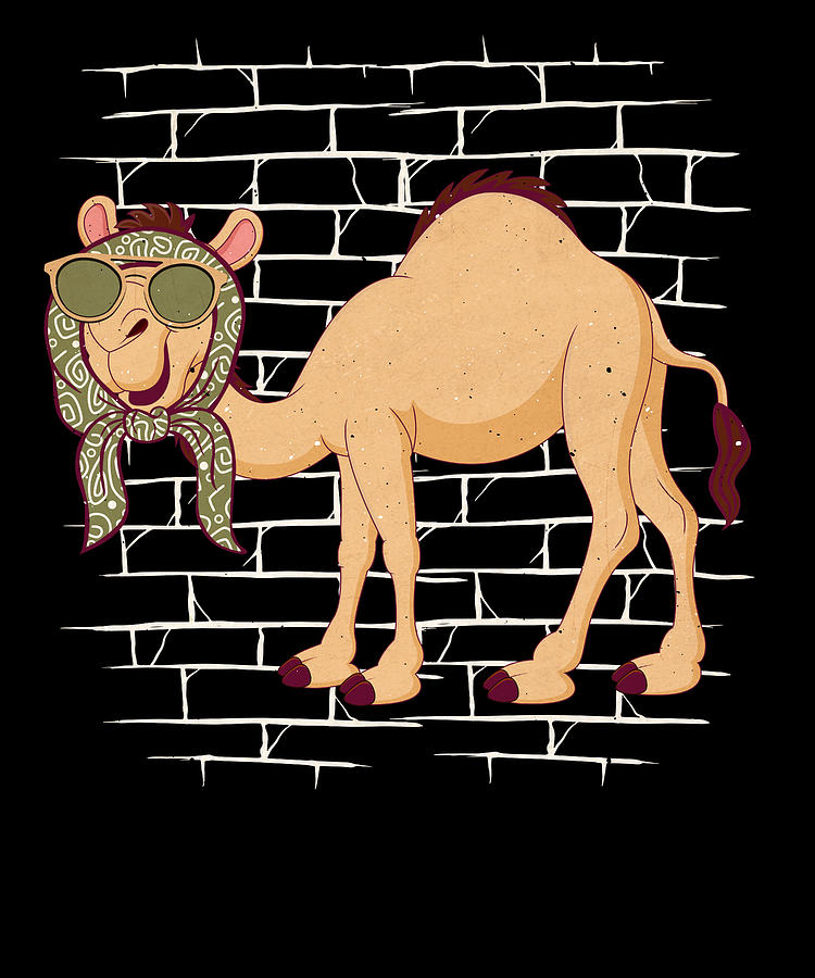 Christmas Digital Art - Camel Sunglasses Scarf - Dromedary Camelid Camelhump Camel by Crazy Squirrel