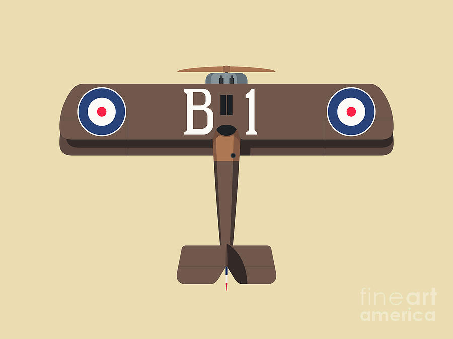 Aircraft Digital Art - Camel WWI Biplane Aircraft - Brown Landscape by Organic Synthesis Aircraft Digital Art - Camel WWI Biplane Aircraft - Brown Landscape by Organic Synthesis