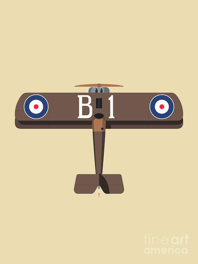 Aircraft Digital Art - Camel WWI Biplane Aircraft - Brown by Organic Synthesis Aircraft Digital Art - Camel WWI Biplane Aircraft - Brown by Organic Synthesis