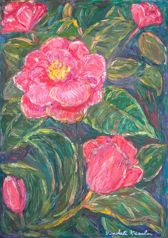 Camellias Painting by Kendall Kessler