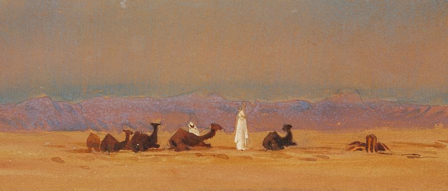 Camels Halting Painting by Lilias Trotter